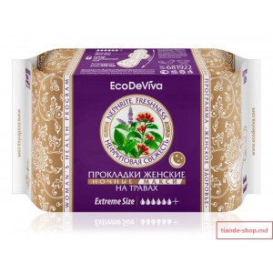 Прокладки женские на травах «Нефритовая свежесть» ночные макси EcoDeViva, 4шт