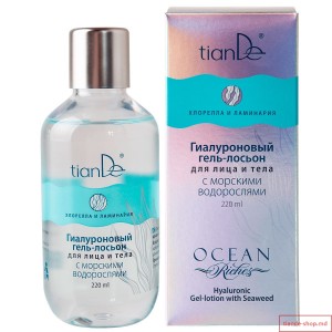 Гиалуроновый гель-лосьон для лица и тела с морскими водорослями